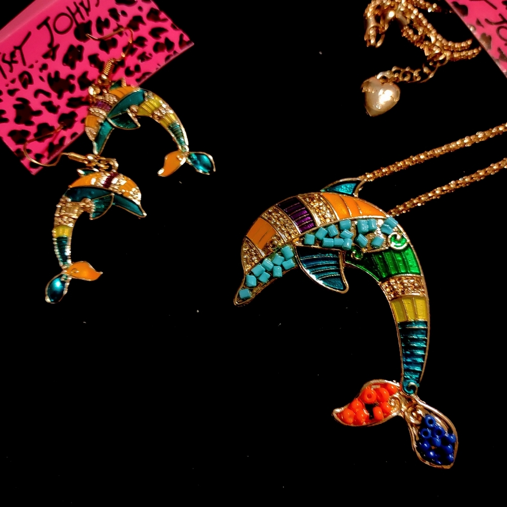 watercolor dolphins set